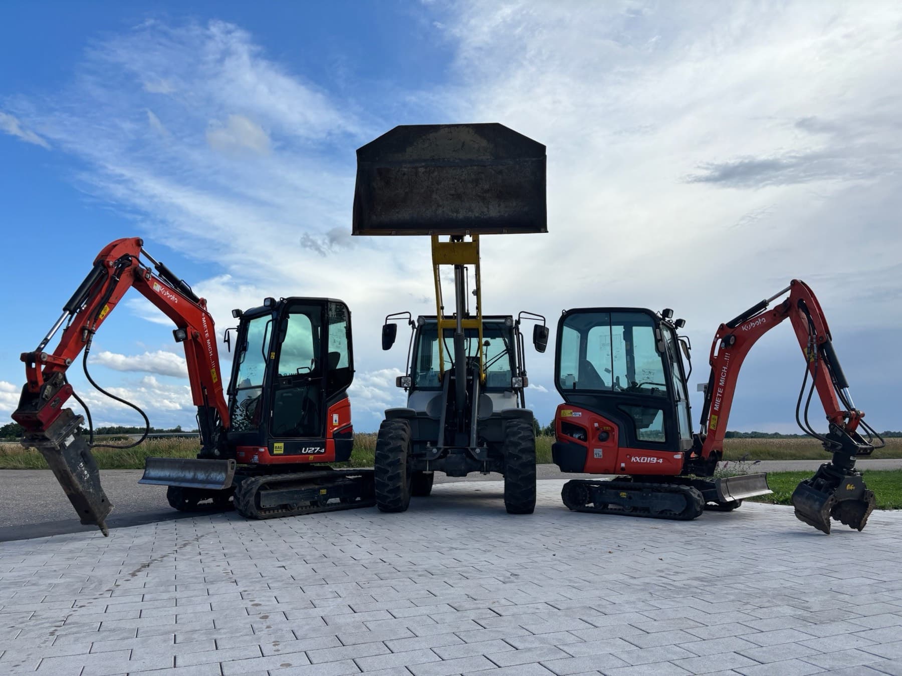 Minibagger, Kompaktbagger und Radlader